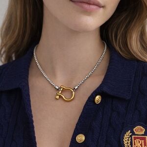 Equestrian Shackle Necklace Gold Silver Chain 🐎
